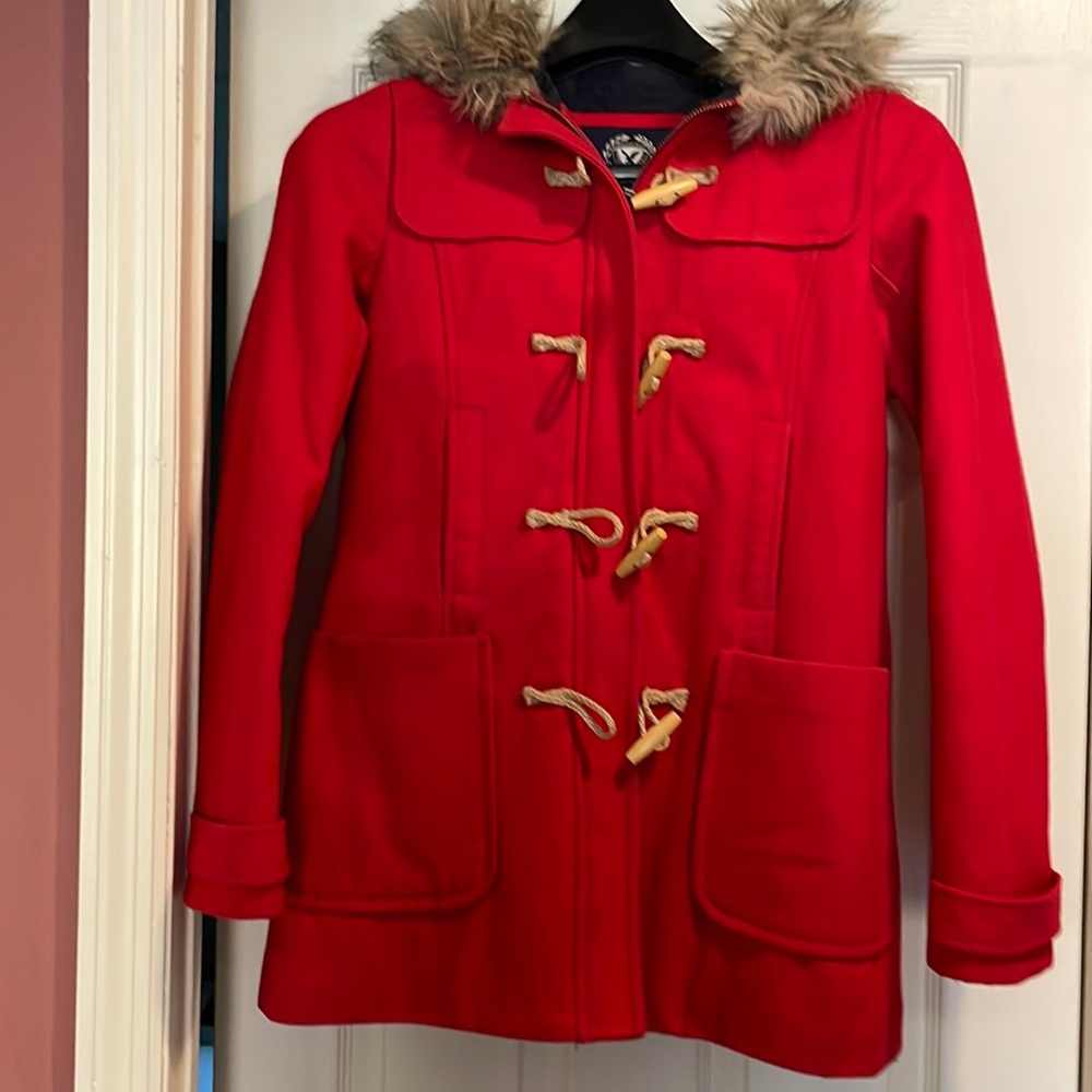 Red wool American Eagle coat size m